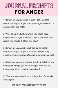 75 Practical Journal Prompts for Anger Management