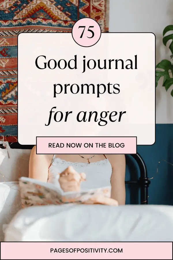 a pin for a blog post about journal prompts for anger