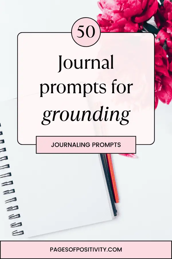 a pin that says in a large font grounding journal prompts