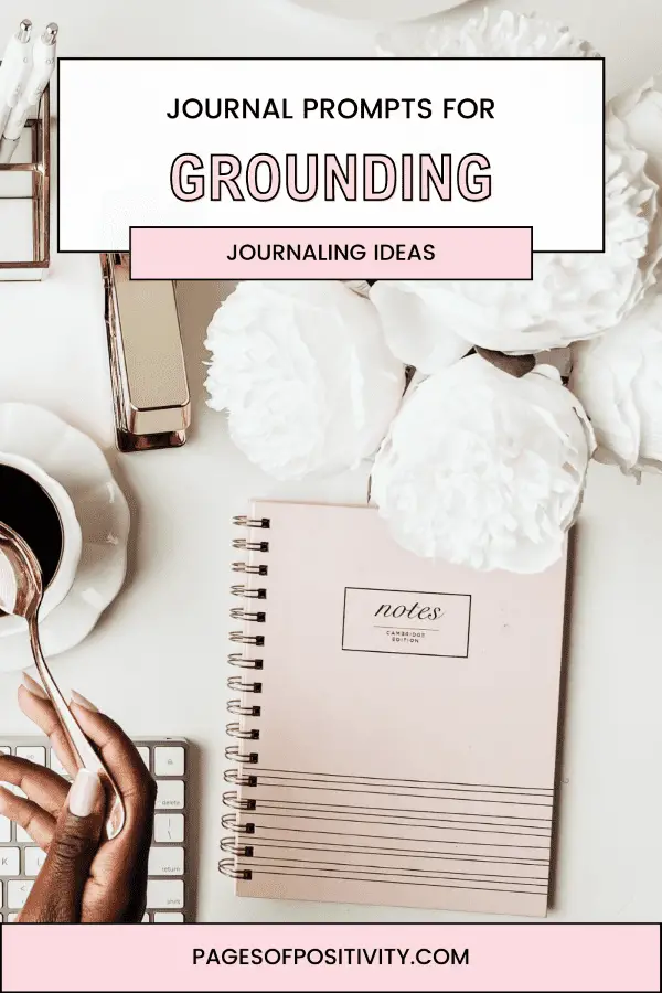 a pin that says in a large font journal prompts for grounding