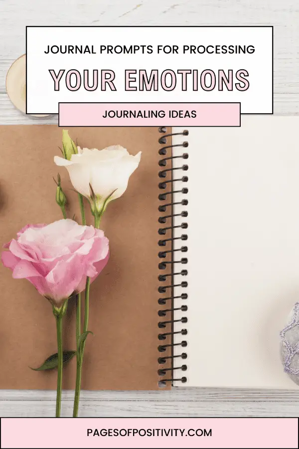 a pin that says in a large font journal prompts for processing emotions
