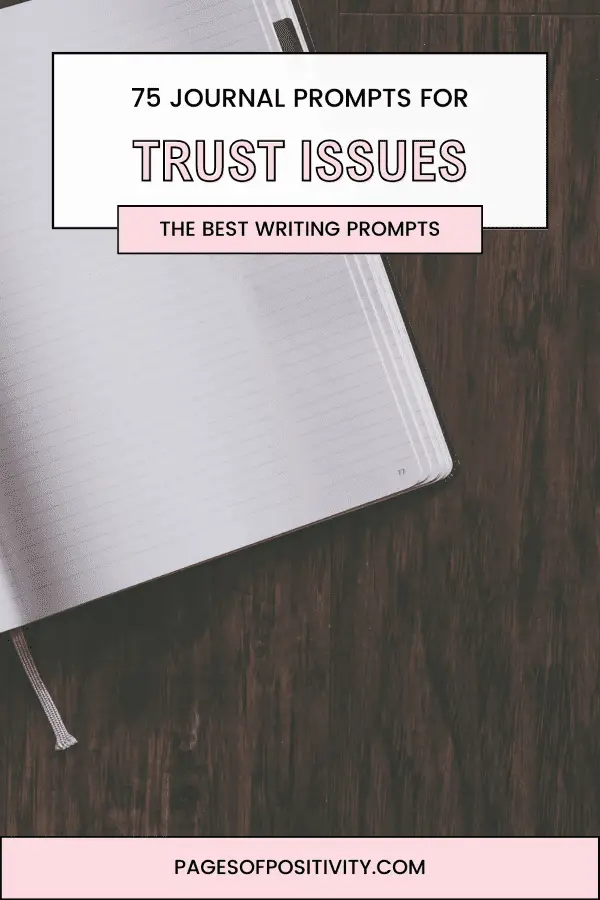 a pin for a blog post about journal prompts for trust issues