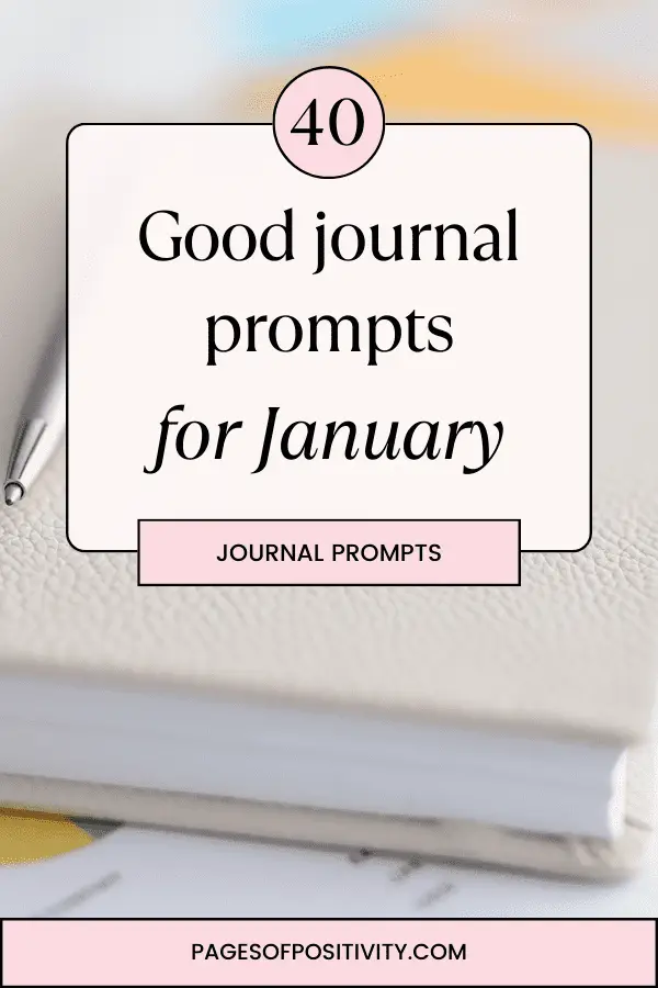 a pin for a blog post about journal prompts for january