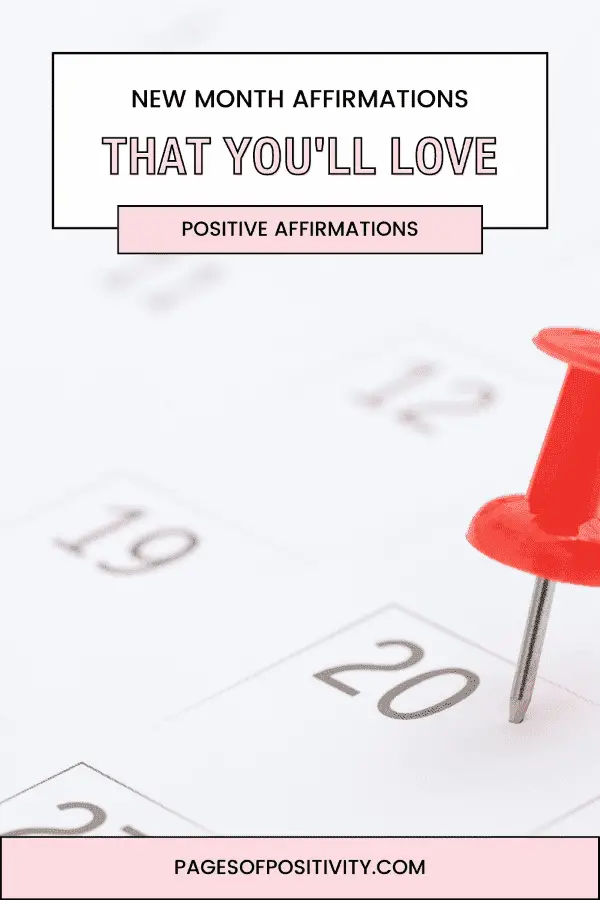 a pin for a blog post about new month affirmations