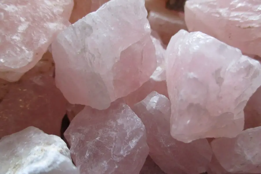 a featured image for a blog post about rose quartz affirmations