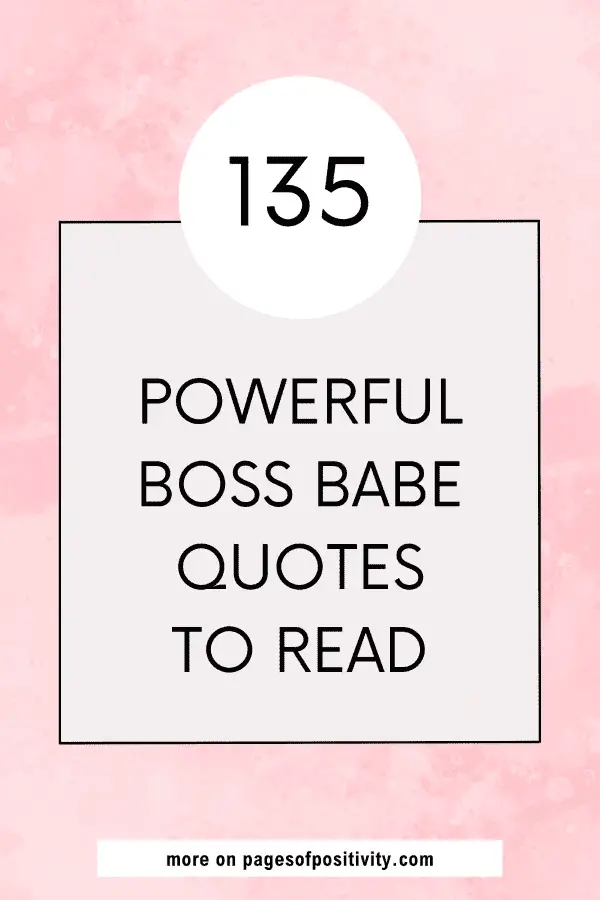 a pin that says in a large font boss babe quotes