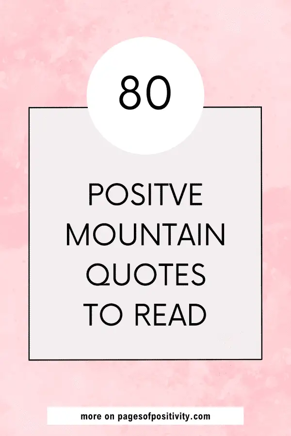 a pin for a blog post about mountain quotes