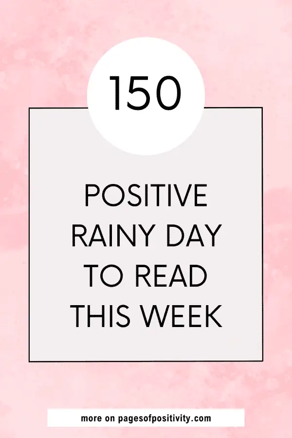 a pin for a blog post about quotes for a rainy day