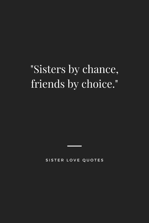 a pin for a blog post about sister love quotes