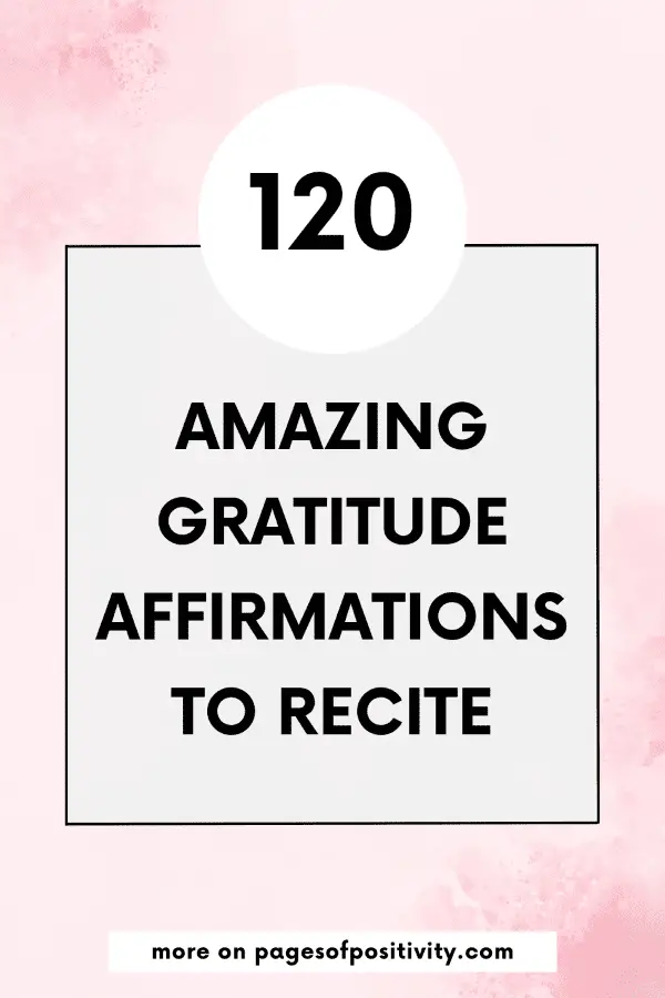 a pin for a blog post about affirmations about gratitude