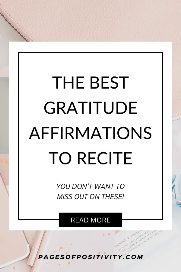 a pin for a blog post about gratitude affirmations