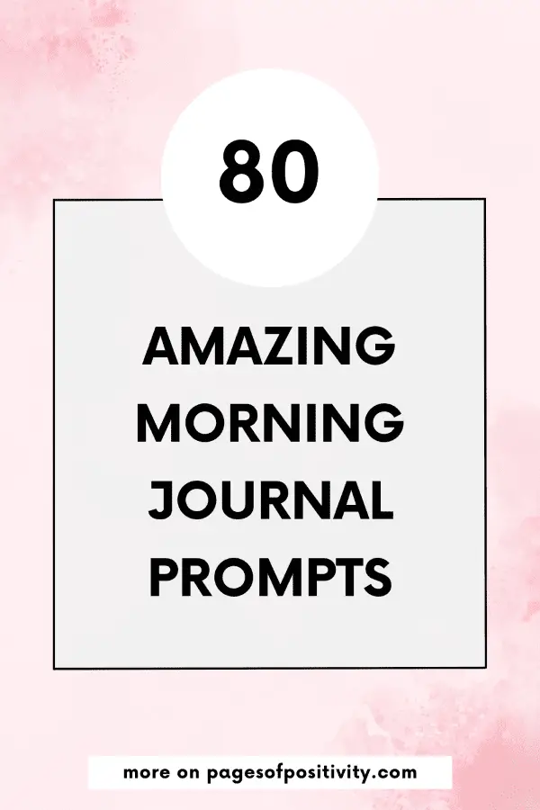 a pin for a blog post about journal prompts for the morning