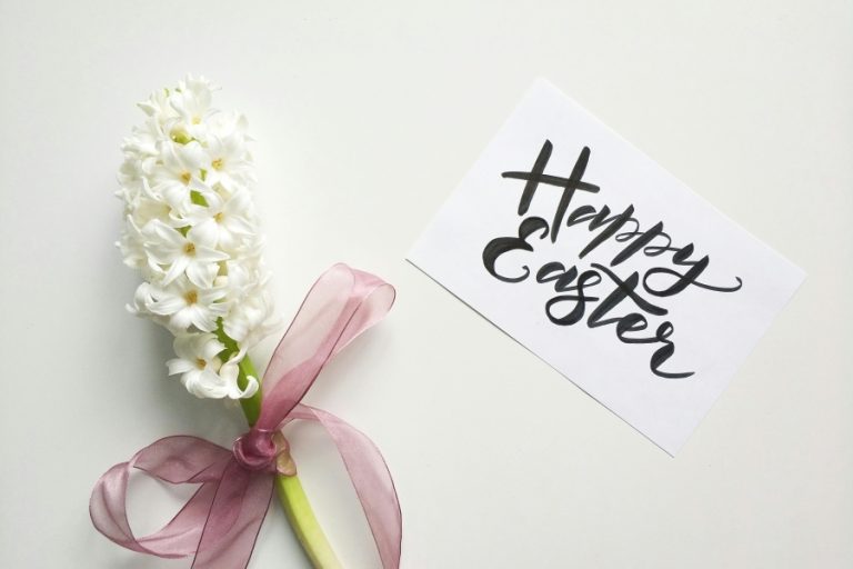 a featured image for a blog post about easter writing prompts