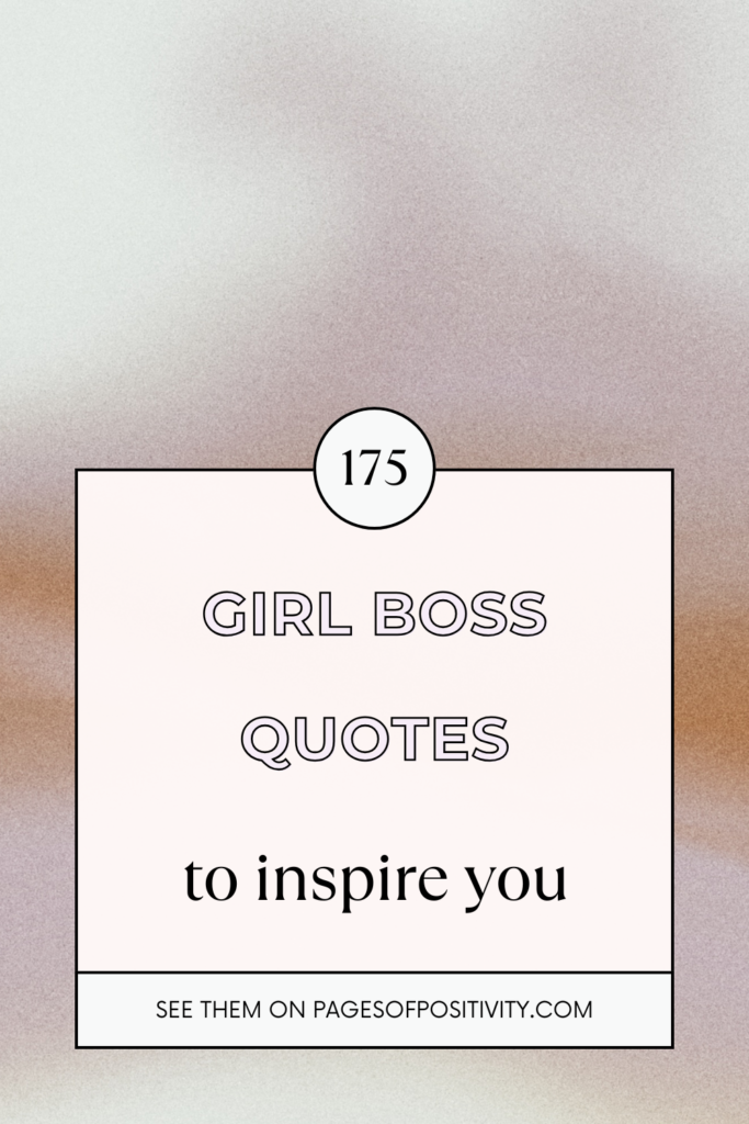 a pin that says in a large font girl boss quotes