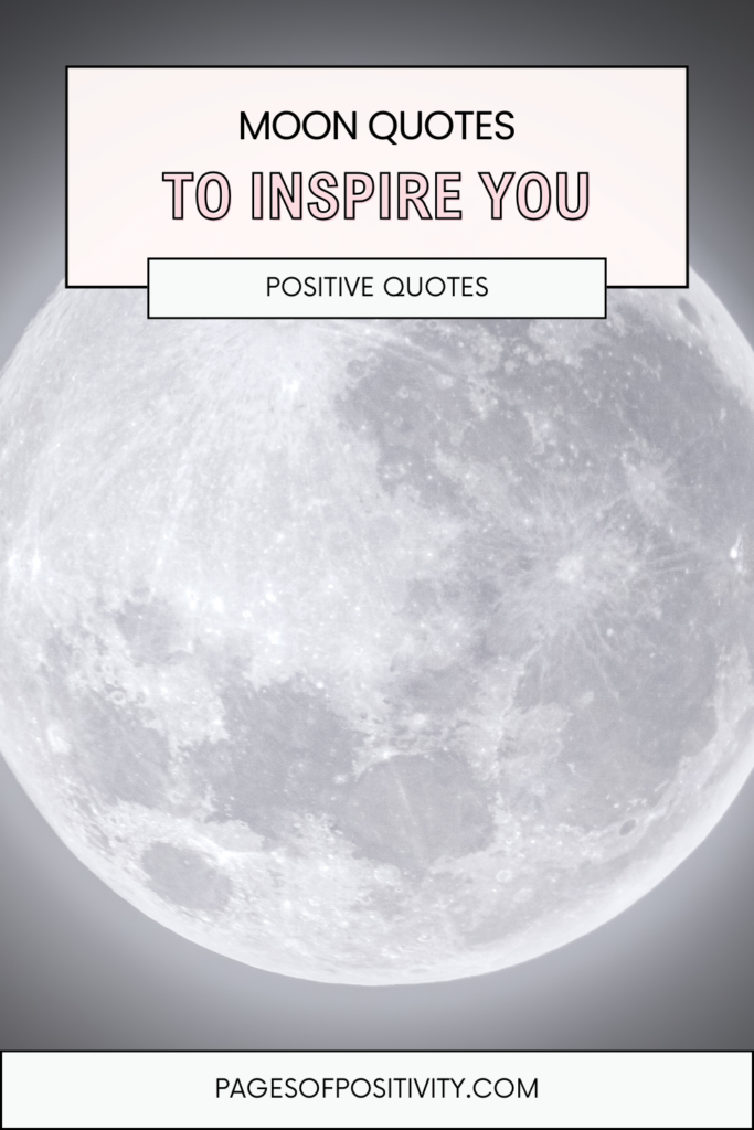 a pin that says in a large font moon quotes