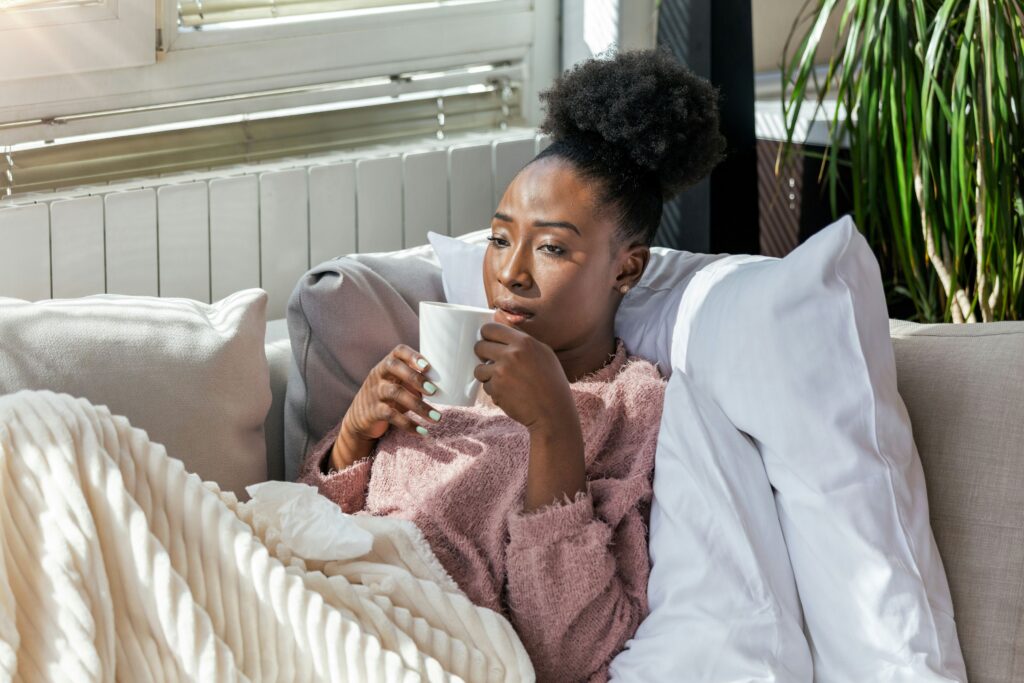 a woman doing some self-healing