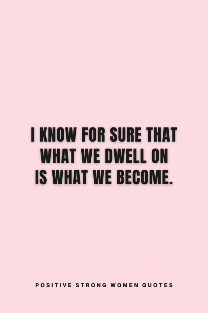 a positive strong woman quote
