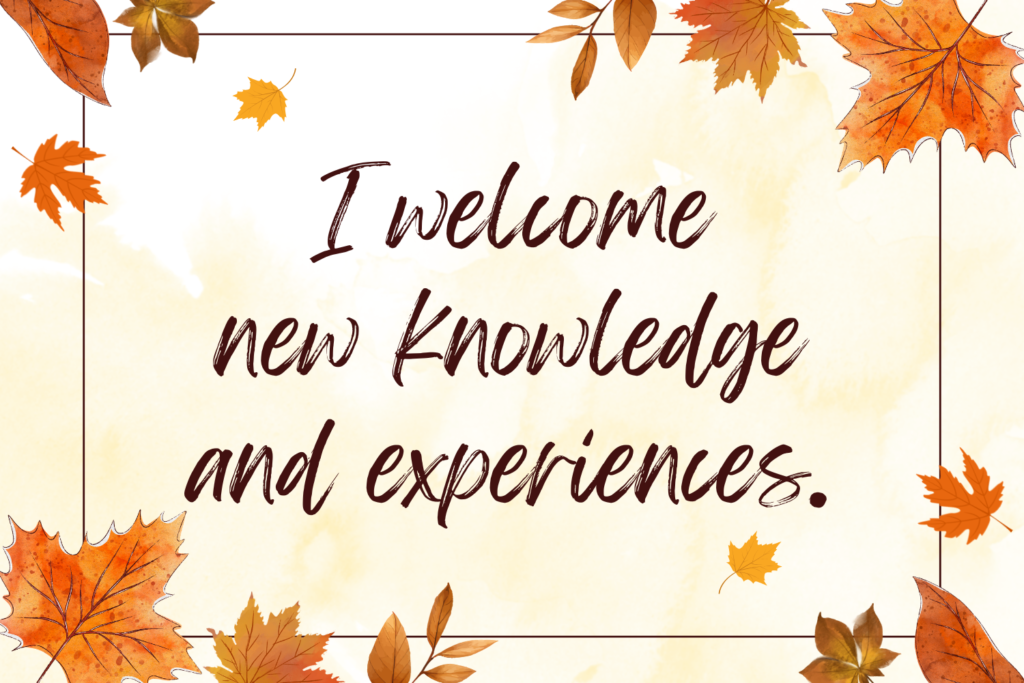 an autumn affirmation