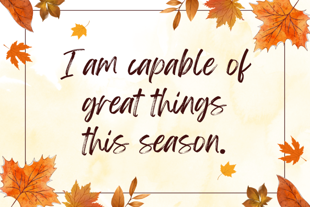 an autumn affirmation