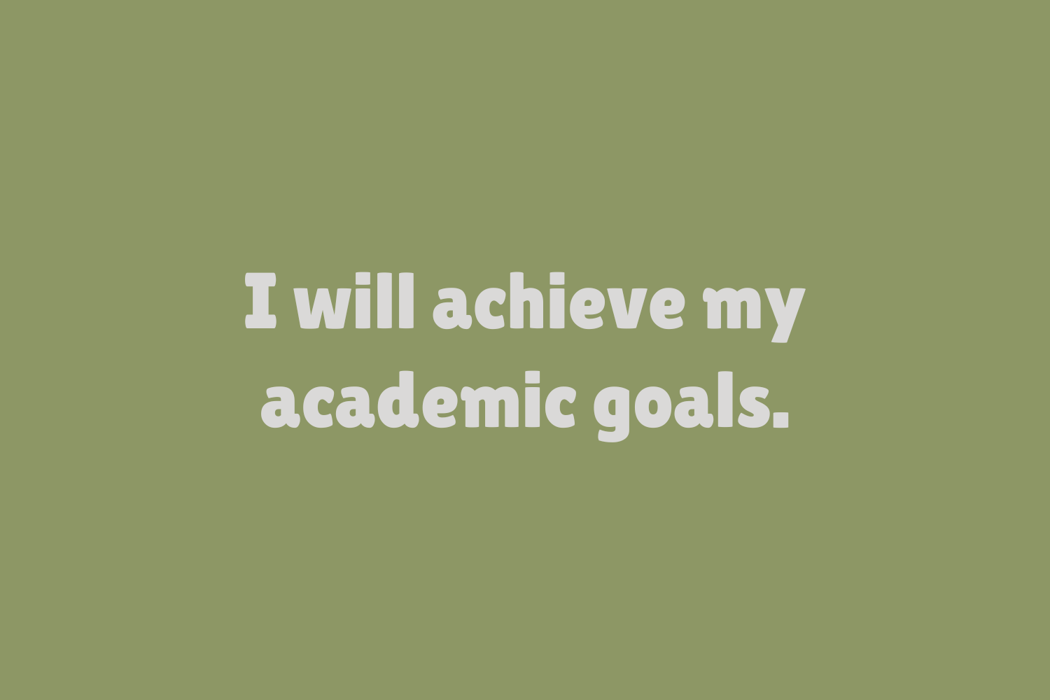 a daily affirmation for studying