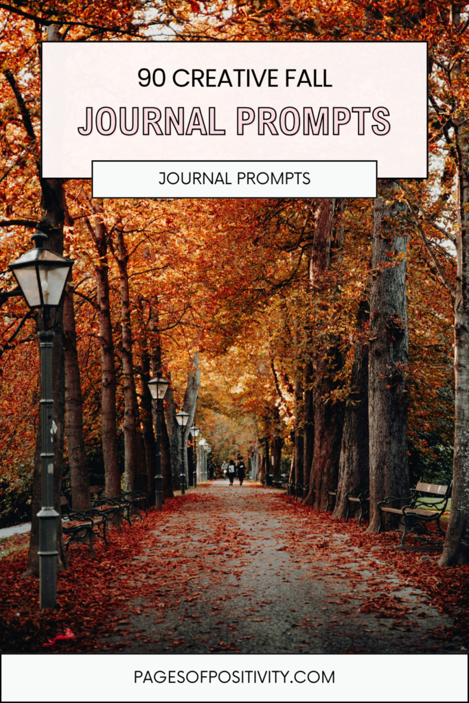 a pin that says in a large font fall journal prompts