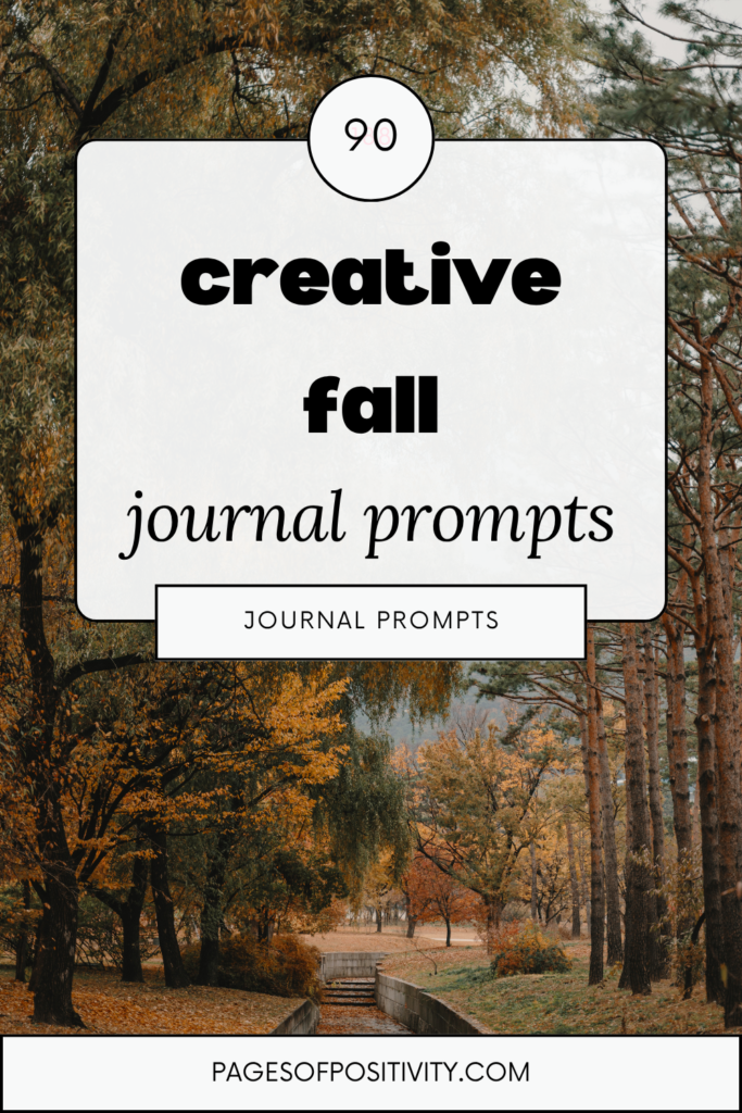a pin that says in a large font fall journal prompts