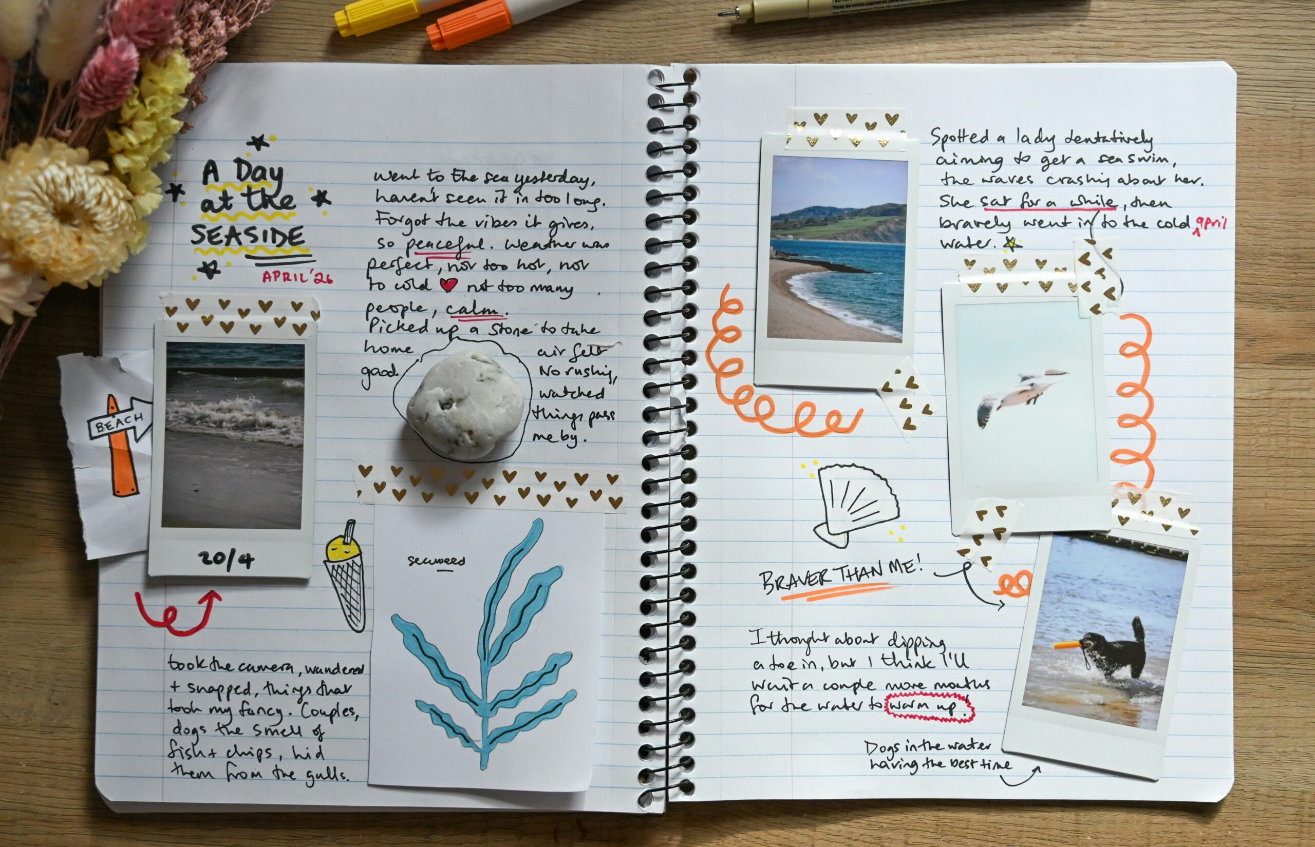 a featured image for a blog post about summer journal prompts